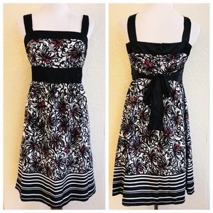 Black, White, and Red Dress